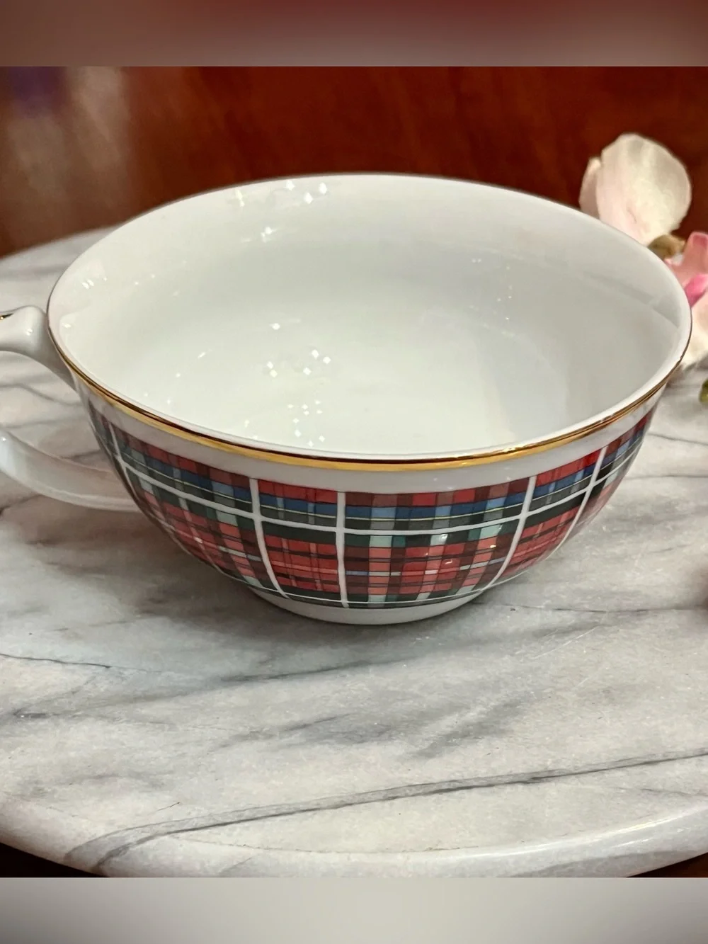 Williams Sonoma Stuart Dress Tartan Plaid Stackable Replacement Teacup Only WSO1